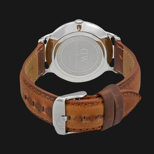 Daniel Wellington Dapper Durham White Dial Brown Leather Strap Watch For Men - DW00100116 Buy Now By Daniel Wellington