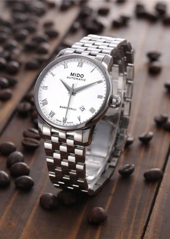 Mido Baroncelli II Automatic White Dial Silver Steel Strap Watch For Men - M8600.4.26.1 Buy Now By Mido