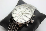 Hugo Boss Aeroliner Chronograph Quartz White Dial Silver Steel Strap Watch For Men - HB1512445 Buy Now By Hugo Boss