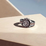 Hugo Boss Ocean Edition Chronograph Black Dial Two Tone Steel Strap Watch for Men - 1513705