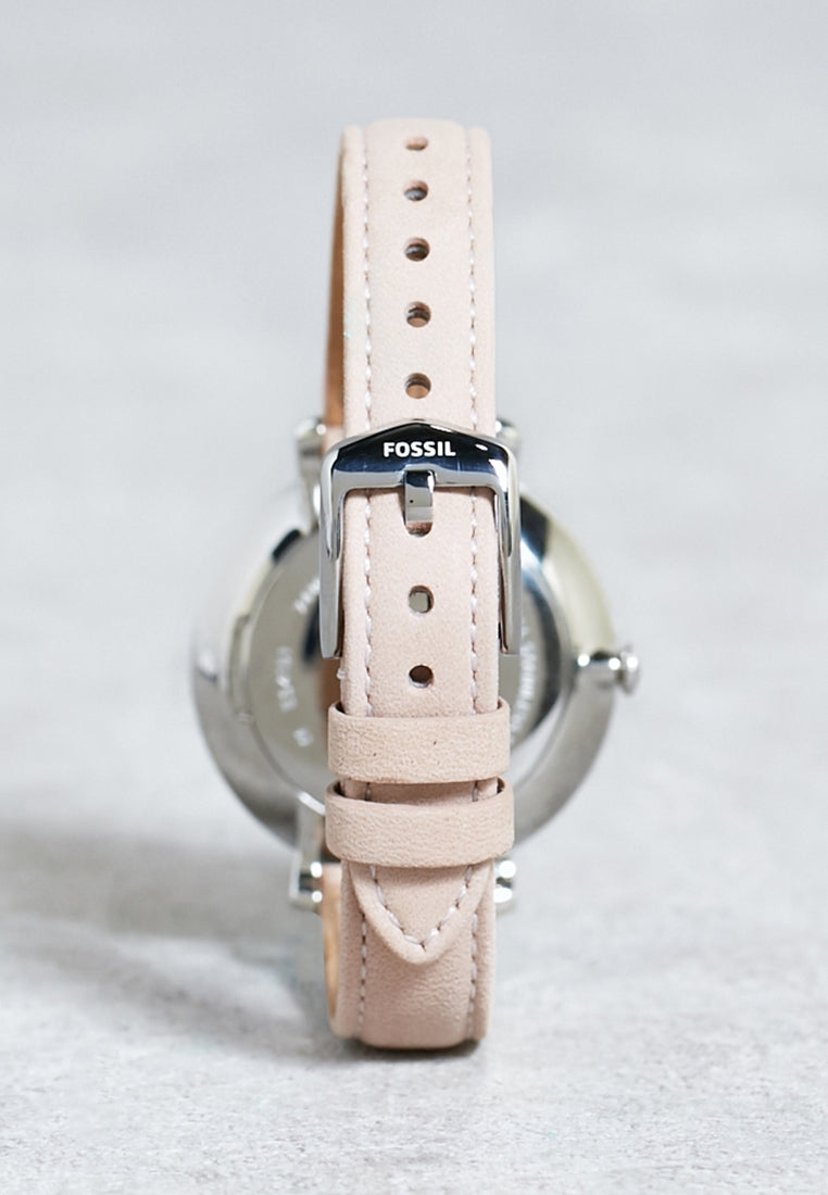 Shop Fossil Jacqueline Blush Mother of Pearl Dial Pink Leather Strap Watch for Women - ES4151 in USA