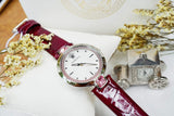 Versace Olympo Crystal Gleam White Dial Purple Leather Strap Watch for Women - VAN010016 Buy Now By Versace