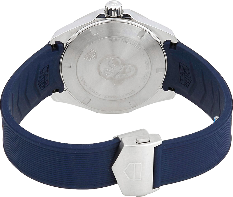 Tag Heuer Aquaracer Quartz Blue Dial Blue Rubber Strap Watch for Men - WAY101C.FT6153 Buy Now By Tag Heuer