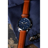 Fossil Neutra Chronograph Blue Dial Brown Leather Strap Watch for Men - FS5791 Buy Now By Fossil