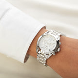 Michael Kors Bradshaw Chronograph Silver Dial Silver Steel Strap Watch for Women - MK6174 Buy Now By Michael Kors