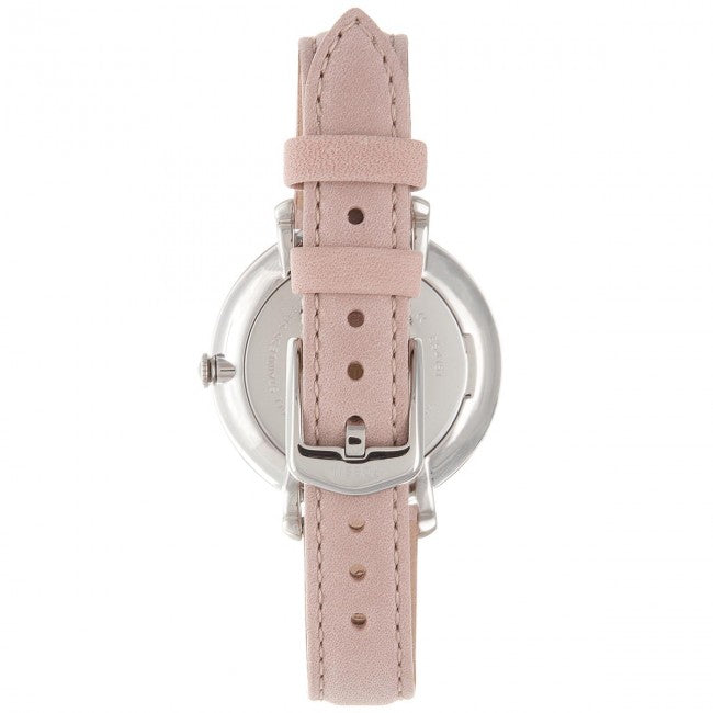 Shop Fossil Jacqueline Blush Mother of Pearl Dial Pink Leather Strap Watch for Women - ES4151 in USA