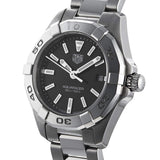 Shop Tag Heuer Aquaracer Quartz Black Dial Silver Steel Strap Watch for Women - WBD1410.BA0741 in USA