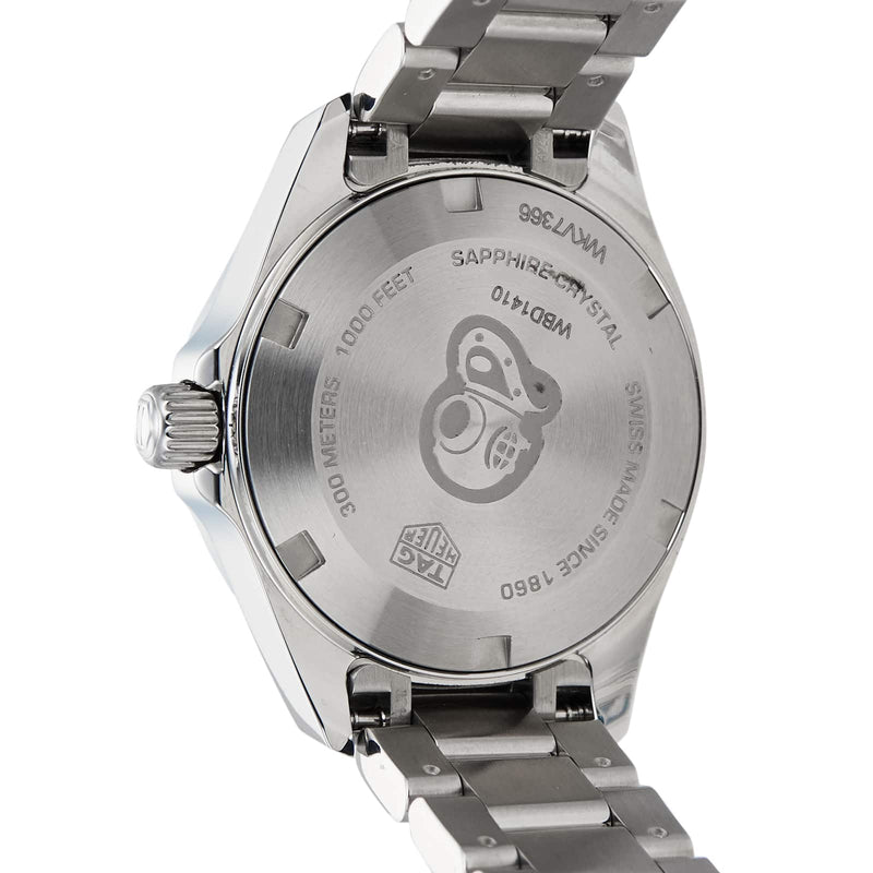 Shop Tag Heuer Aquaracer Quartz Black Dial Silver Steel Strap Watch for Women - WBD1410.BA0741 in USA