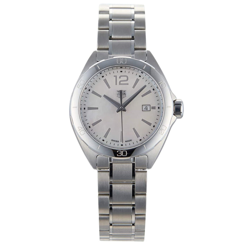 Shop Tag Heuer Formula 1 Quartz Mother of Pearl White Dial Silver Steel Strap Watch for Women - WBJ1418.BA0664 in USA