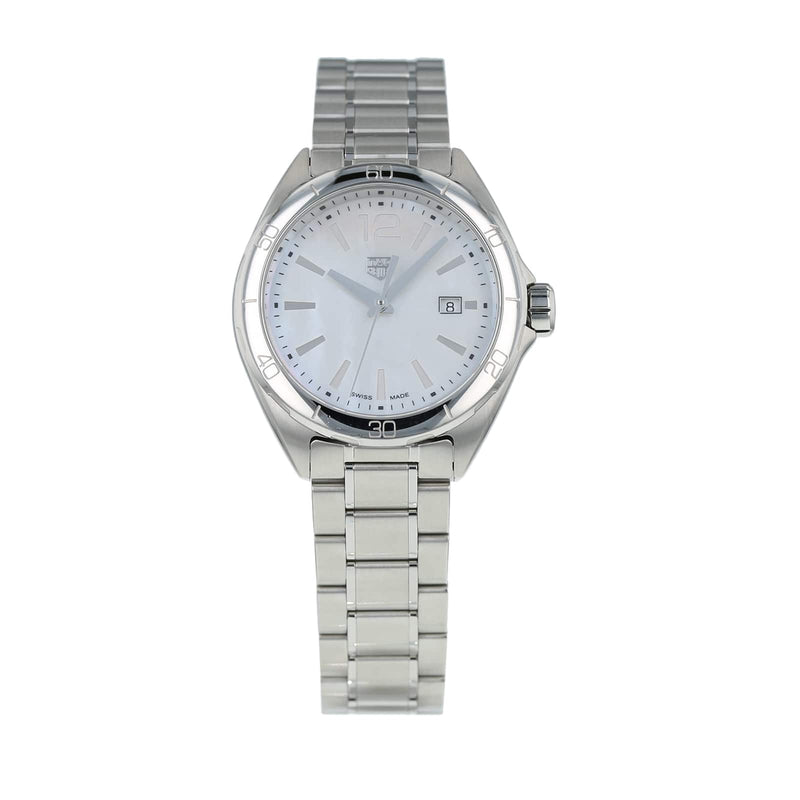 Shop Tag Heuer Formula 1 Quartz Mother of Pearl White Dial Silver Steel Strap Watch for Women - WBJ1418.BA0664 in USA