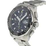 Shop Tag Heuer Aquaracer Calibre 16 Day-Date Black Dial Silver Steel Strap Watch for Men - CAY211A.BA0927 in USA