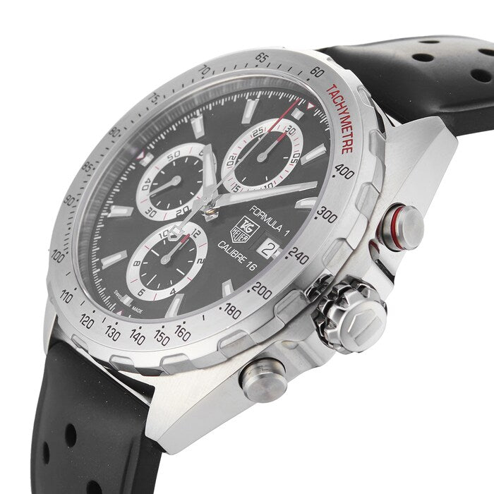 Shop Tag Heuer Formula 1 Calibre 16 Black Dial Black Leather Strap Watch for Men - CAZ2010.FT8024 in USA