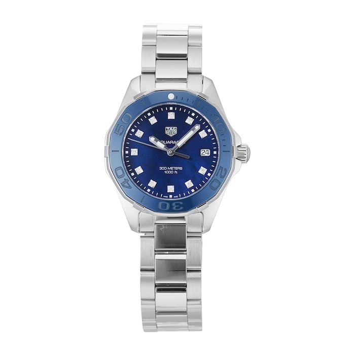 Tag Heuer Aquaracer Diamonds Blue Dial Silver Steel Strap Watch for Women - WAY131L.BA0748 Buy Now By Tag Heuer