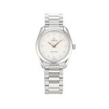 Shop Omega Seamaster Aqua Terra Quartz Diamond Silver Dial Silver Steel Strap Watch for Women - 220.10.28.60.54.001 in USA