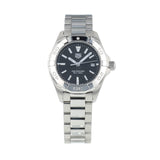 Shop Tag Heuer Aquaracer Quartz Black Dial Silver Steel Strap Watch for Women - WBD1410.BA0741 in USA