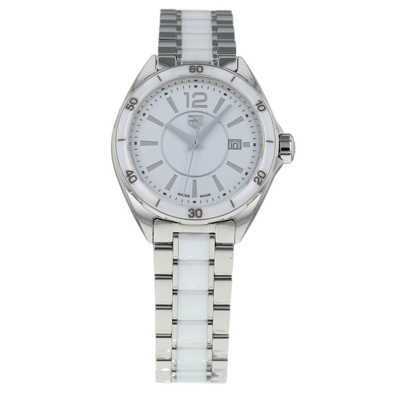 Shop Tag Heuer Formula 1 Quartz White Dial Two Tone Steel Strap Watch for Women - WBJ141AC.BA0974 in USA