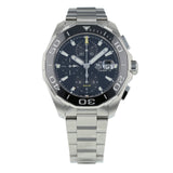 Shop Tag Heuer Aquaracer Calibre 16 Day-Date Black Dial Silver Steel Strap Watch for Men - CAY211A.BA0927 in USA