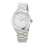 Shop Tag Heuer Formula 1 Diamonds Mother Of Pearl White Dial Silver Steel Strap Watch for Women - WBJ1419.BA0664 in USA