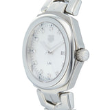 Shop Tag Heuer Link Quartz Diamonds Mother of Pearl Dial Silver Steel Strap Watch for Women - WBC1312.BA0600 in USA