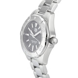 Shop Tag Heuer Aquaracer Quartz Black Dial Silver Steel Strap Watch for Women - WBD1410.BA0741 in USA