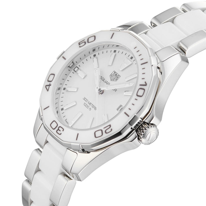 Shop Tag Heuer Aquaracer White Dial Watch for Women - WAY131B.BA0914 in USA