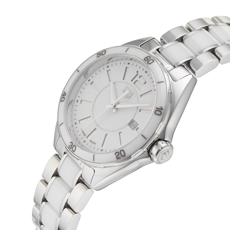 Shop Tag Heuer Formula 1 Quartz White Dial Two Tone Steel Strap Watch for Women - WBJ141AC.BA0974 in USA