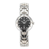 Shop Tag Heuer Link Quartz Diamonds Black Dial Silver Steel Strap Watch for Women - WAT1410.BA0954 in USA