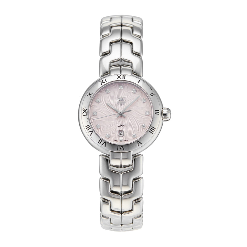 Tag Heuer Link Diamonds Pink Dial Silver Steel Strap Watch for Women - WAT1415.BA0954 Buy Now By Tag Heuer