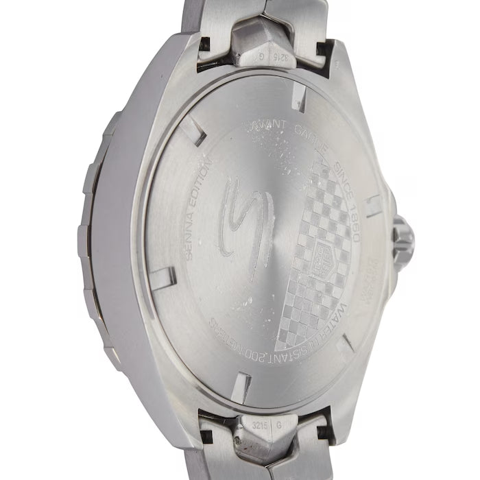 Shop Tag Heuer Formula 1 Senna Limited Edition Black Dial Silver Steel Strap Watch for Men - WAZ1012.BA0883 in USA