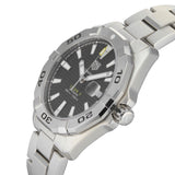 Shop Tag Heuer Aquaracer Automatic Caliber 5 Black Dial Silver Steel Strap Watch for Men - WBD2110.BA0928 in USA