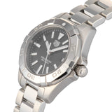 Shop Tag Heuer Aquaracer Quartz Black Dial Silver Steel Strap Watch for Women - WBD1410.BA0741 in USA