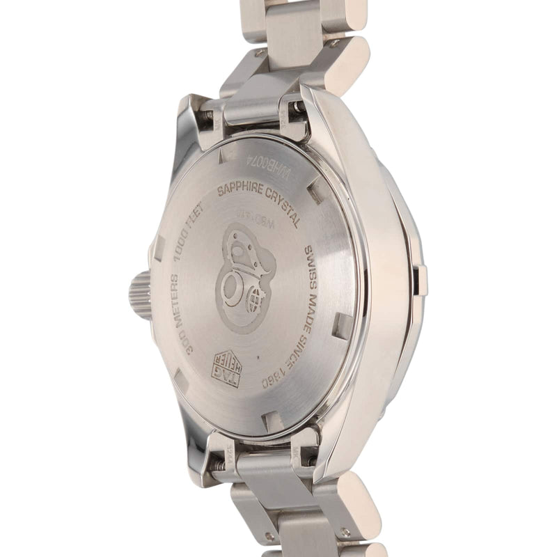 Shop Tag Heuer Aquaracer Quartz Black Dial Silver Steel Strap Watch for Women - WBD1410.BA0741 in USA