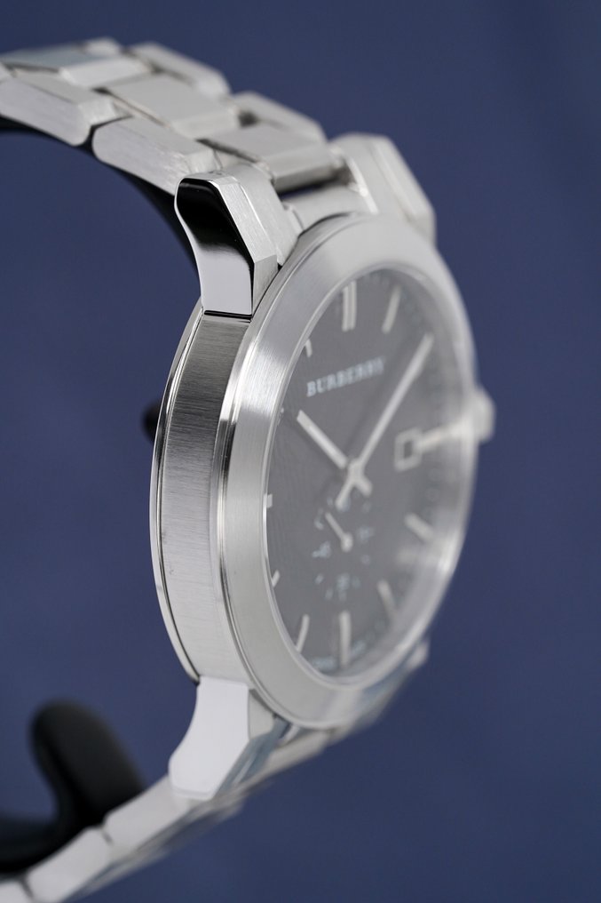 Burberry The City Black Dial Silver Steel Strap Watch for Men - BU9901 Buy Now By Burberry