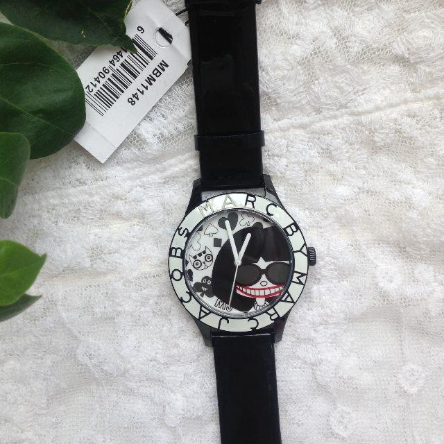 Marc Jacobs White & Black Dial Black Leather Strap Watch for Women - MBM1148 Buy Now By Marc Jacobs