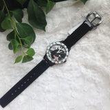 Marc Jacobs White & Black Dial Black Leather Strap Watch for Women - MBM1148 Buy Now By Marc Jacobs