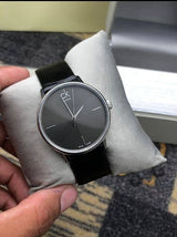 Calvin Klein Accent Black Dial Black Leather Strap Watch for Women - K2Y2Y1C3 Buy Now By Calvin Klein