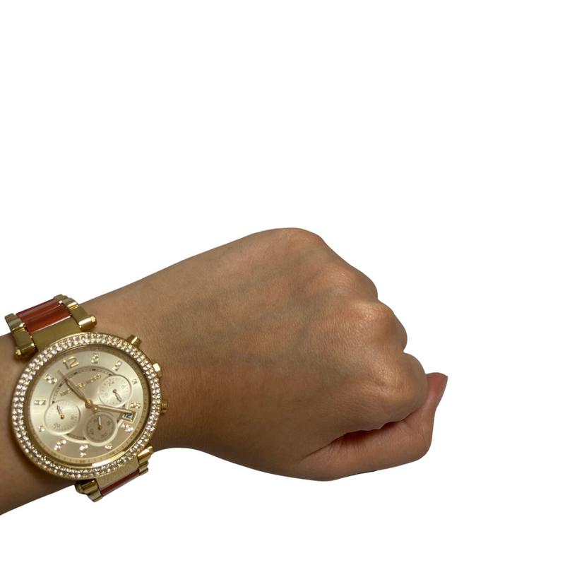 Michael Kors Parker Gold Dial Two Tone Steel Strap Watch for Women - MK6139 Buy Now By Michael Kors