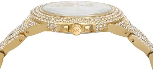 Shop Michael Kors Camille Three-Hand Crystals White Dial Gold Steel Strap Watch for Women - MK4800 in USA