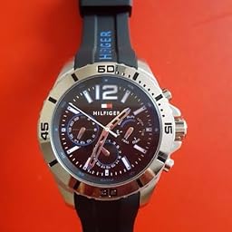 Shop Tommy Hilfiger Sport Multifunction Black Dial Black Rubber Strap Watch for Men - 1791143 in USA