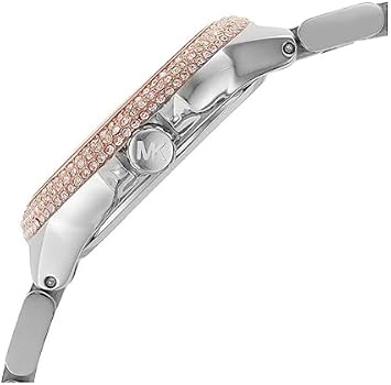 Shop Michael Kors Camille Multifunction White Dial Two Tone Steel Strap Watch For Women - MK6846 in USA