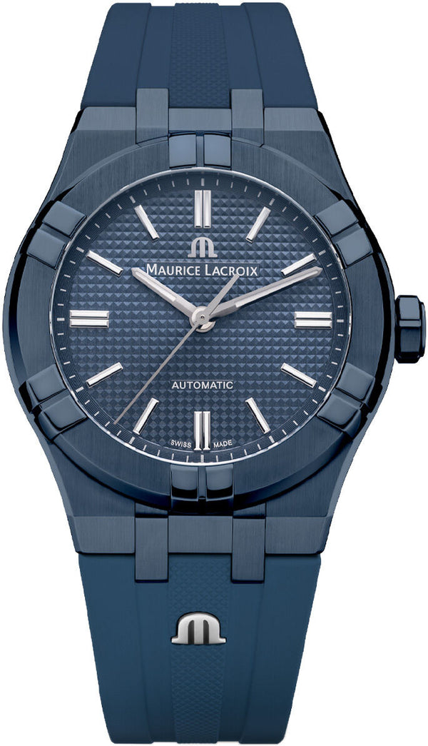 Maurice Lacroix Automatic PVD Limited Edition Blue Dial Blue Silicon Strap Watch For Men - AI6007-PVC00-430-4 Buy Now By Maurice Lacroix