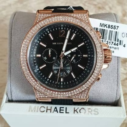 Michael Kors Dylan Chronograph Black Dial Black Rubber Strap Watch For Women - MK8557 Buy Now By Michael Kors