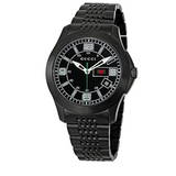 Gucci G Timeless Black Dial Black Steel Strap Watch For Men - YA126202 Buy Now By Gucci