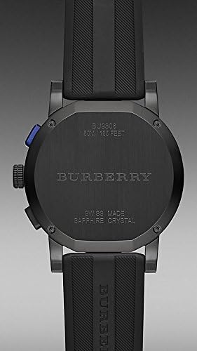 Burberry The City Chronograph Black Dial Black Rubber Strap Watch For Men - BU9806 Buy Now By Burberry