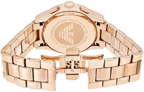 Emporio Armani Valente Chronograph Rose Gold Dial Rose Gold Steel Strap Watch For Men - AR0365 Buy Now By Emporio Armani