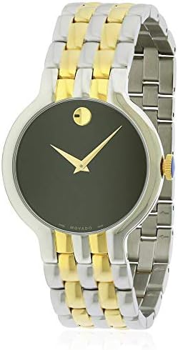 Shop Movado Veturi Quartz Black Dial Two Tone Steel Strap Watch for Men - 0606932 in USA