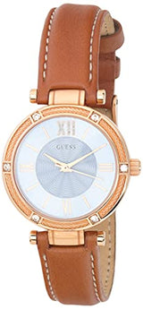 Guess Park Avenue Blue Dial Brown Leather Strap Watch for Women - W0838L2 Buy Now By Guess