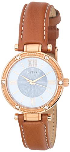 Guess Park Avenue Blue Dial Brown Leather Strap Watch for Women - W0838L2 Buy Now By Guess