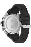 Hugo Boss Distinct Chronograph Black Dial Black Rubber Strap Watch for Men - 1513855