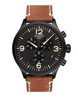 Tissot T Sport Chrono XL Black Dial Brown Leather Strap Watch For Men - T116.617.36.057.00 Buy Now By Tissot